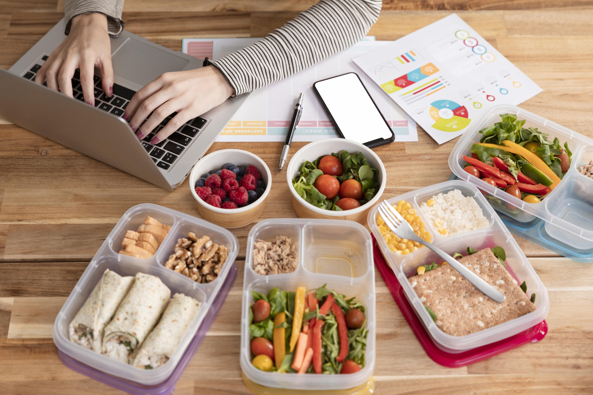 Weekly meal prep containers